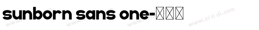 sunborn sans one字体转换